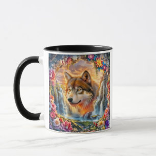 Taza Espíritu de las cataratas: El Lobo Floral