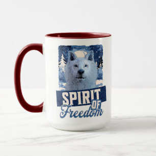 Taza Espíritu de Lobo Ártico de Libertad Diseño de Vida