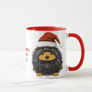 Taza Espíritu de los Navidades de Cute Porcupine Santa 