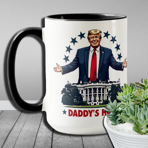 Taza Espíritu Patriota Presidente Trump Papá está en Ca