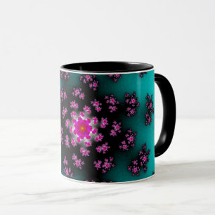 Taza Espolvorines florales verde azulados