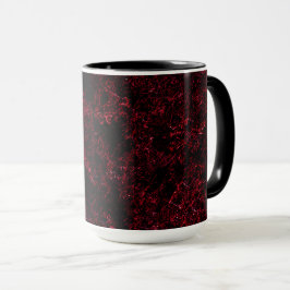 Taza Esponja rusa roja sobre fondo rojo oscuro