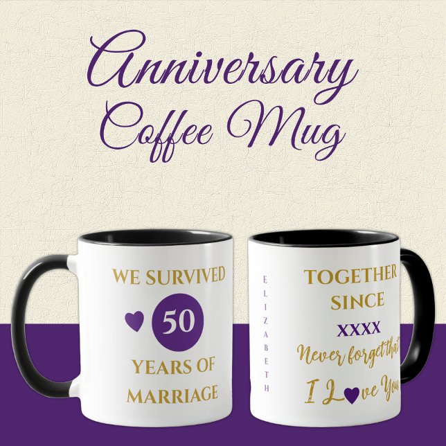 Taza Esposa 50 años de matrimonio el año más púrpura (Subido por el creador)