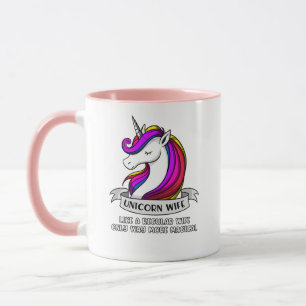 Taza Esposa mágica del unicornio para mujer