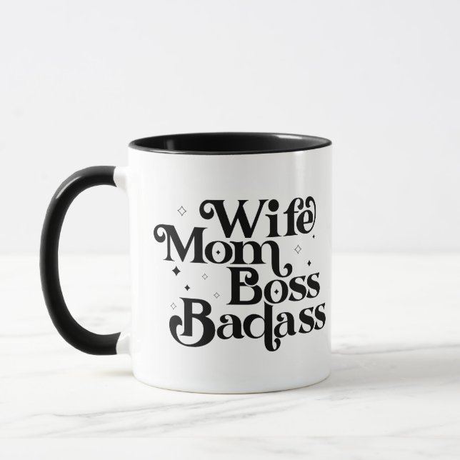 Taza Esposa Mamá Boss Badass (Izquierda)