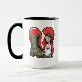 Taza Esposa militar orgullosa - Corazón de "Esposa de B
