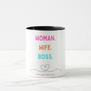 Taza Esposa mujer jefe gráfico de empoderamiento de la 