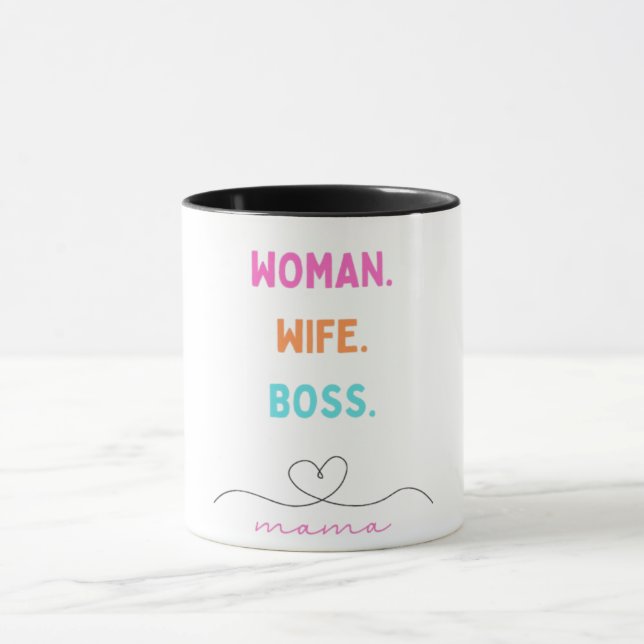Taza Esposa mujer jefe gráfico de empoderamiento de la  (Centro)