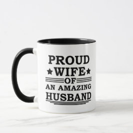 Taza esposa orgullosa de un marido increíble