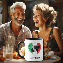 Taza Esposa siciliana Mug - Patrimonio italiano persona