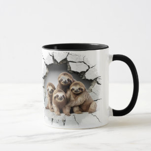 Taza Espuma en una pared rota