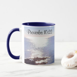 Taza Espumoso océano azul bendición Biblia verse