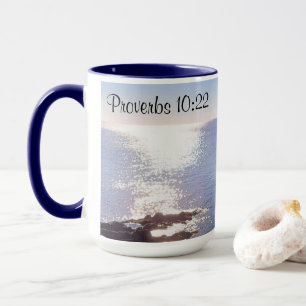 Taza Espumoso océano azul bendición Biblia verse
