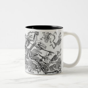 taza esquelética del ataque