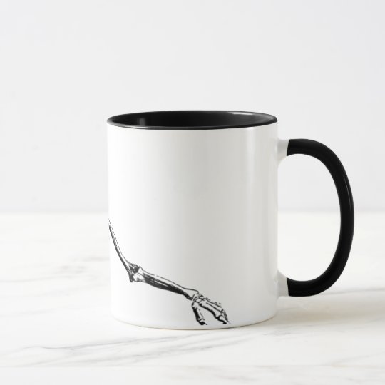 Taza esquelética del "feliz Halloween" (opciones