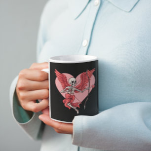 Taza Esqueleto de amor eterno Angel Mug