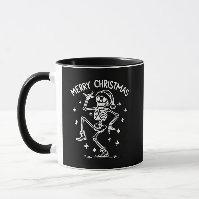Taza Esqueleto de baile navideño (Izquierda)