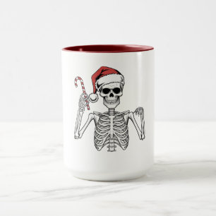 Taza Esqueleto de Dulce de Navidad