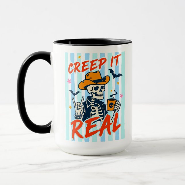 Taza Esqueleto de Halloween Creep It Real (Izquierda)