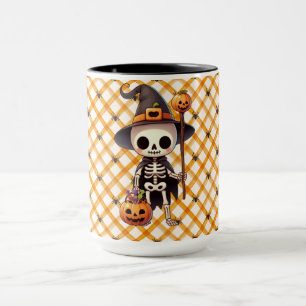 Taza Esqueleto de Halloween lindo y caprichoso