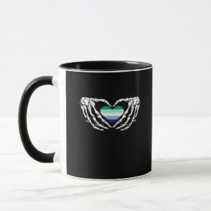 Taza Esqueleto del Orgullo Gay Masculino Halloween Mlm 