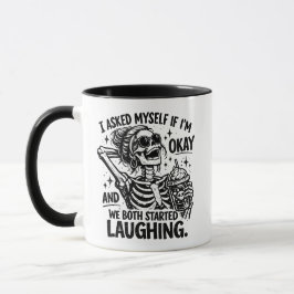 Taza Esqueleto Divertido Humor Oscuro Me Pregunté a Mi 