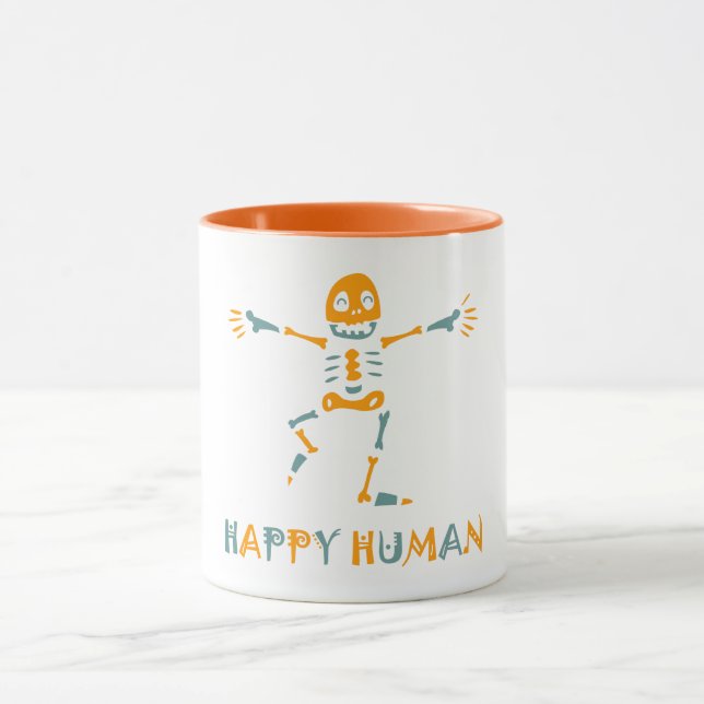 Taza Esqueleto humano feliz (Centro)