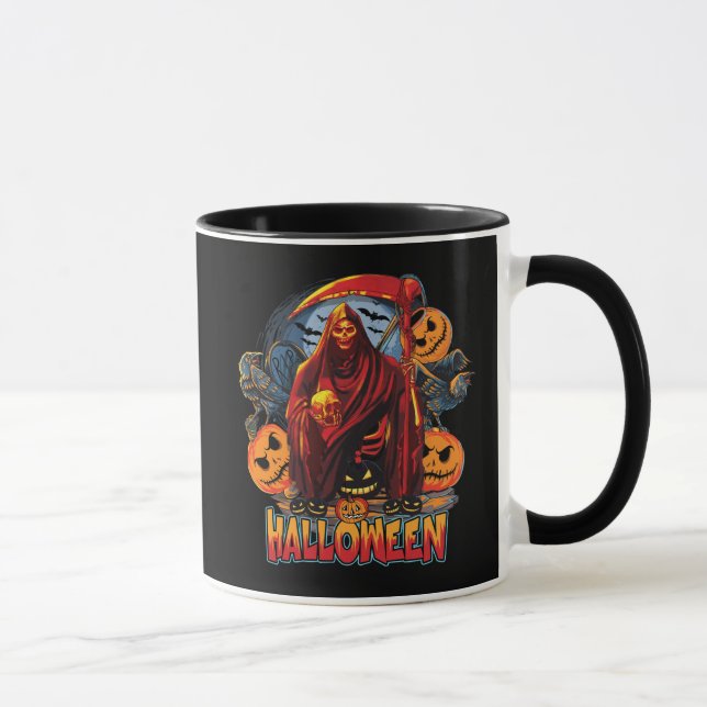 Taza Esqueleto malvado de Halloween, Calabaza (Derecha)