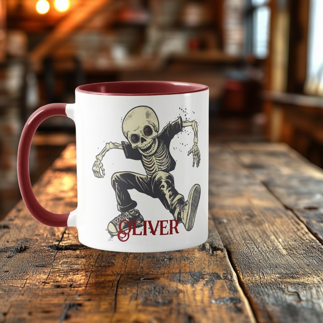 Taza Esqueleto rapeando Halloween – Vibraciones espeluz (Subido por el creador)