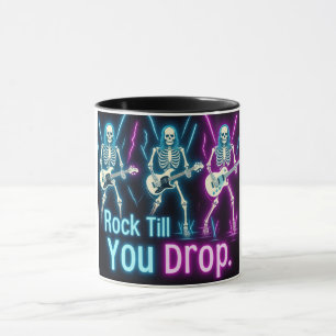 Taza Esqueletos de Neon Rock Hard Halloween Mug