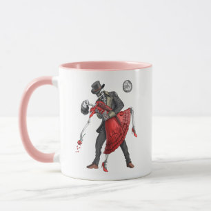 Taza Esqueletos góticos bailando