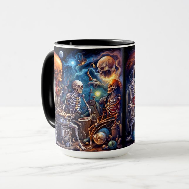 Taza Esqueletos surrealistas II (Anverso izquierdo)