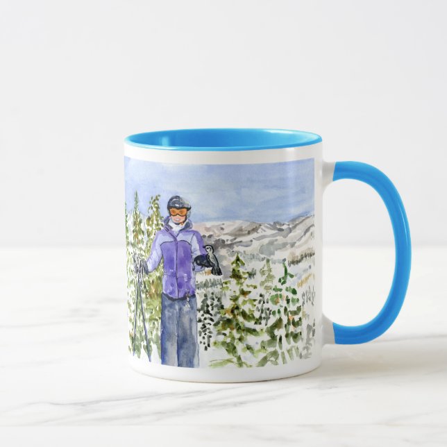Taza esquí de allison de la enhorabuena (Derecha)