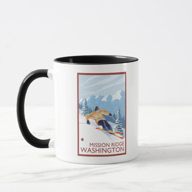 Taza Esquí de nieve cuesta abajo - Misión Ridge, Washin (Izquierda)