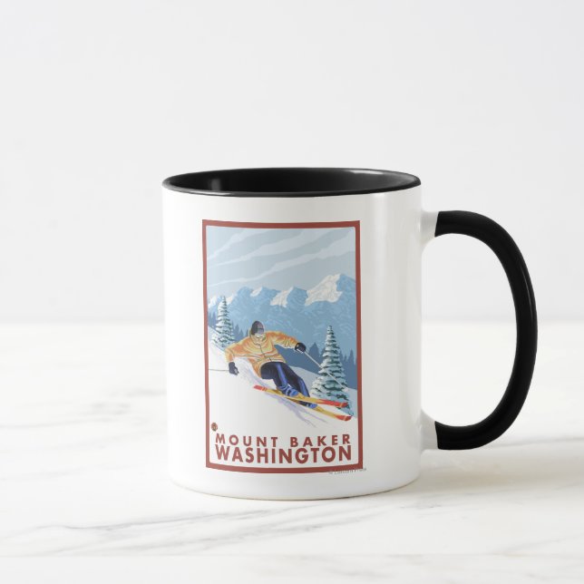 Taza Esquí de nieve cuesta abajo - Monte Baker, Washing (Derecha)