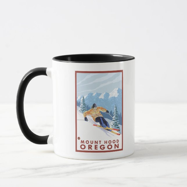 Taza Esquí de nieve cuesta abajo - Monte Hood, Oregón (Izquierda)