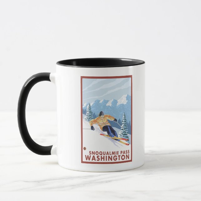 Taza Esquí de nieve cuesta abajo - Paso de esclavos, WA (Izquierda)