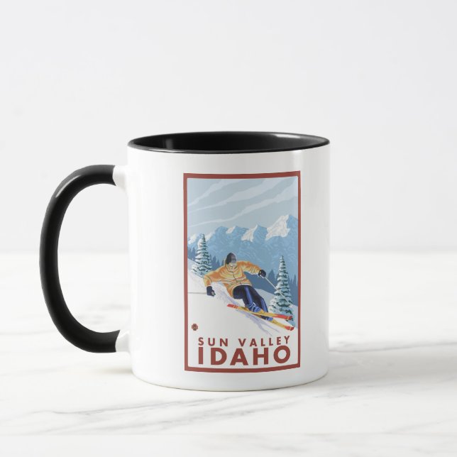 Taza Esquí de nieve cuesta abajo - Sun Valley, Idaho (Izquierda)