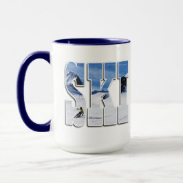 Taza ESquí - Diseño de deportes de invierno en la monta