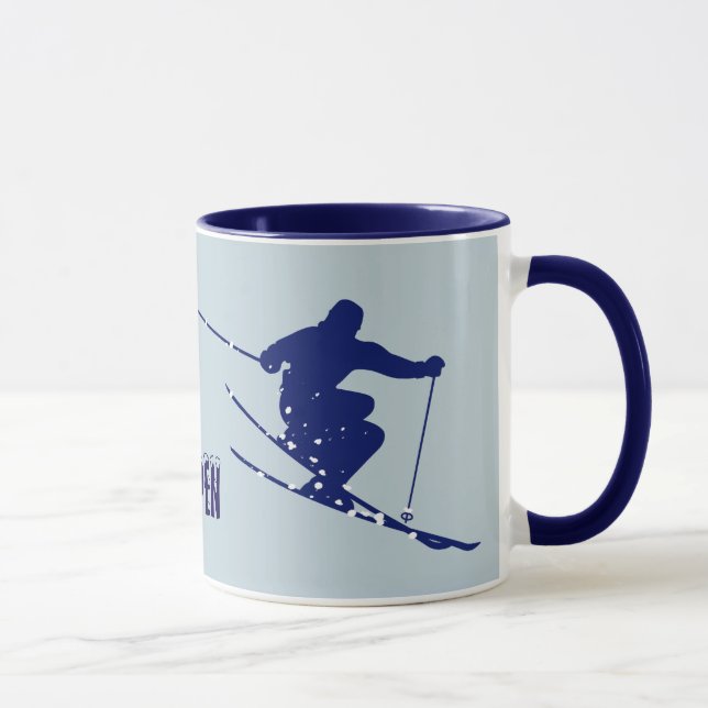 Taza Esquiador azul Aspen (Derecha)