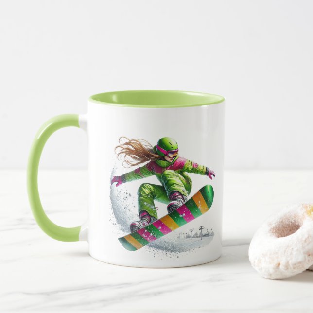 Taza Esquiador de nieve  (Con donut)