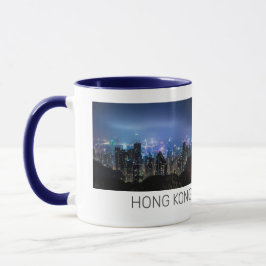 Taza Esquina de la isla de Hong Kong Panorama Noche de 