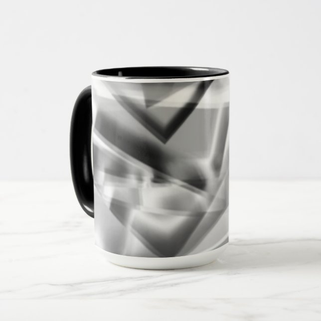 Taza Esquina de piezas cuadradas de acrílico, de gris a (Anverso izquierdo)