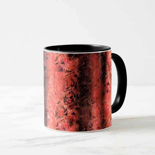 Taza Esquisita textura coral avermelhado amassado (Anverso derecho)