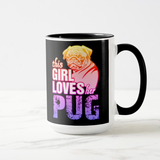 Taza Esta Chica ama su pug (Derecha)