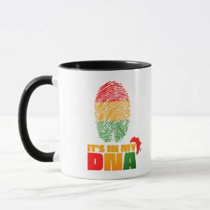 Taza Está en mi ADN Bandera africana Mes de la historia