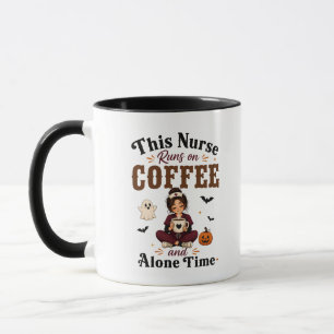 Taza Esta Enfermera Funciona Con Café Y Tiempo A Solas