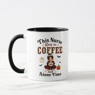 Taza Esta Enfermera Funciona Con Café Y Tiempo A Solas