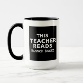 Taza Esta Profesora Lee Gráficos de Libros Prohibidos
