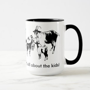 Taza ¡Está todo sobre los niños! La cabra con los niños